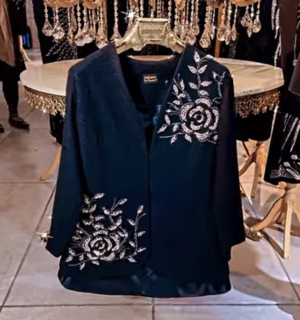 مانتو کتی جواهردوزی شده رز