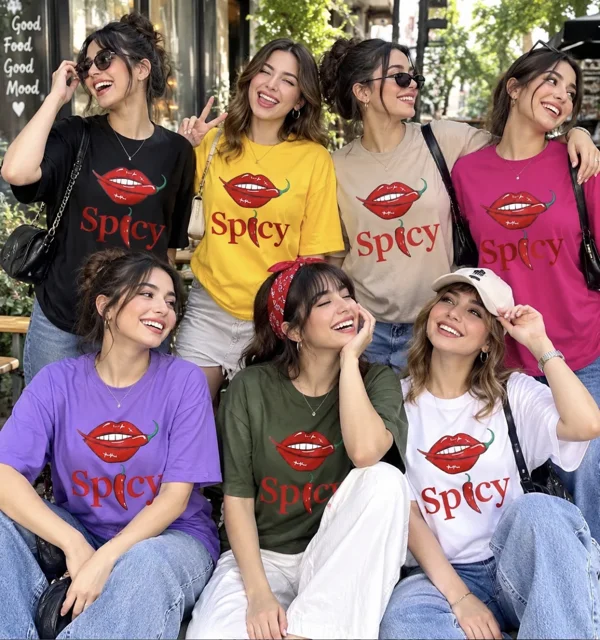 تیشرت باکسی لب